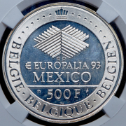 500 франков 1993 "Europalia '93 Mexico" (Бельгия) (в слабе)