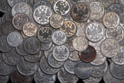 Набор из 100 сер. монет 5, 10, 15 и 20 копеек 1867-1915