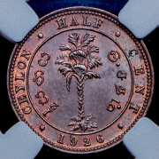 1/2 цента 1926 (Цейлон) (в слабе)