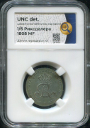 1/6 риксдалера1808 (Дания) (в слабе)