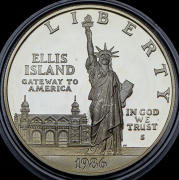 1 доллар 1986 "100 лет Статуе Свободы" (США) S