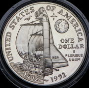 1 доллар 1992 "500 лет путешествию Колумба" (США) P