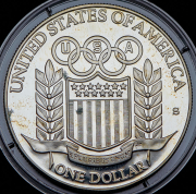 1 доллар 1992 "XXV летние Олимпийские игры 1992 года в Барселоне" (США) S