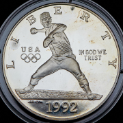 1 доллар 1992 "XXV летние Олимпийские игры 1992 года в Барселоне" (США) S