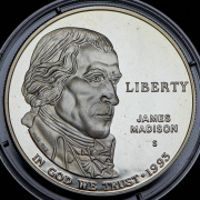 1 доллар 1993 "Билль о правах, Джеймс Мэдисон" (США) S