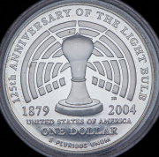 1 доллар 2004 "125 лет лампочке Эдисона" (США) P