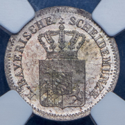 1 крейцер 1870 (Бавария) (в слабе)