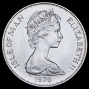 1 крона 1976 "100 лет Конной железной дороге" (Остров Мэн)