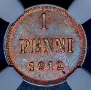 1 пенни 1912 (Финляндия) (в слабе)
