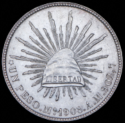 1 песо 1908 (Мексика)