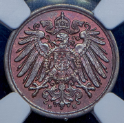 1 пфенниг 1911 (Германия) (в слабе) Е