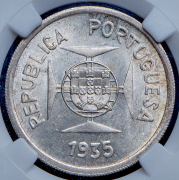 1 рупия 1935 (Португальская Индия) (в слабе)