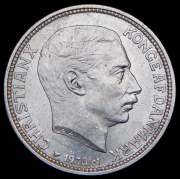 2 кроны 1930 "60 лет со дня рождения Короля Кристиана X" (Дания)