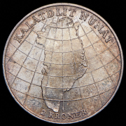 2 кроны 1953 "Кампания против туберкулёза в Гренландии" (Дания)