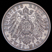 2 марки 1902 "50 лет правлению Фридриха I" (Баден)