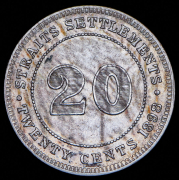 20 центов 1898 (Стрейтс Сетлментс)