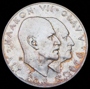 25 крон 1970 "25 лет освобождению Норвегии" (Норвегия)