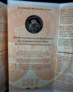 250 франков 1995 "60 лет со дня смерти королевы Астрид" (Бельгия) (в п/у)