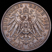 3 марки 1909 (Гамбург) J