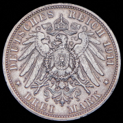 3 марки 1911 "25-летие свадьбы Вильгельма и Шарлоты" (Вюртемберг) F