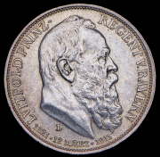3 марки 1911 "90 лет со дня рождения Луитпольда Баварского" (Бавария) D