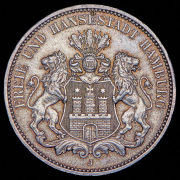 3 марки 1911 (Гамбург) J