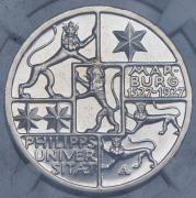 3 марки 1927 "400 лет Университету в Марбурге" (Германия) (в слабе) А