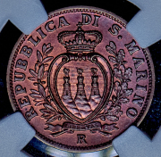5 чентезимо 1936 (Сан-Марино) (в слабе) R