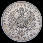 5 марок 1907 (Бавария) D