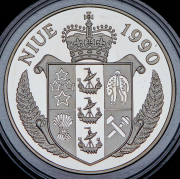50 долларов 1990 "Чемпионат мира по футболу" (Ниуэ)