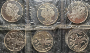 Комплект из 6 медалей "300-летие Российского флота" (в запайке)