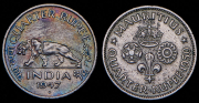 Набор из 2 сер. монет 1/4 рупии 1947-1950 (страны мира)