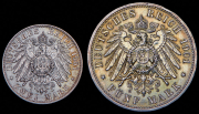Набор из 2 сер. монет 2, 5 марок 1901 "200-летие королевства" (Пруссия)