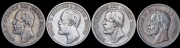 Набор из 4 сер. монет 2 кроны 1876-1906 (Швеция)