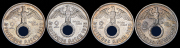 Набор из 4 сер. монет 2 марки 1938 (Германия)