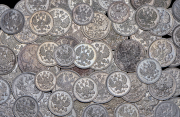 Набор из 67 сер. монет 5,10, 15 и 20 копеек 1861-1915 
