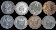 Набор из 8 сер. монет 1989-2000 (ФРГ)