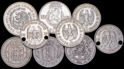 Набор из 9 сер. монет 1876-1961 (страны мира)