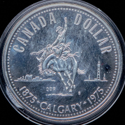1 доллар 1975 "100 лет городу Калгари" (Канада)
