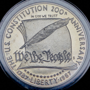 1 доллар 1987 "200 лет Конституции США" (США) S
