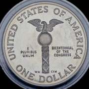 1 доллар 1989 "200 лет Конгрессу" (США) S