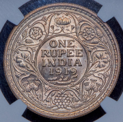 1 рупия 1919 (Британская Индия) (в слабе)