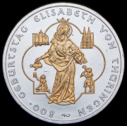 10 евро 2007 "800 лет со дня рождения Елизаветы Венгерской" (Германия) А