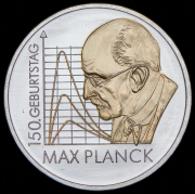 10 евро 2008 "150 лет со дня рождения Макса Планка" (Германия) F