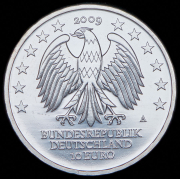 10 евро 2009 "600 лет университету в Лейпциге" (Германия) А
