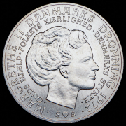 10 крон 1972 "Смерть Фредерика IX и вступление на престол Маргрете II" (Дания)