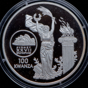 100 кванз 1999 "XXVII Летние Олимпийские игры 2000 года в Сиднее" (Ангола)