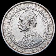 2 кроны 1906 "Смерть Кристиана IX и вступление на престол Фредерика VIII" (Дания)