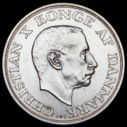 2 кроны 1937 "25 лет правления короля Кристиана X" (Дания)