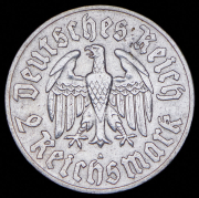 2 марки 1933 "450 лет со дня рождения Мартина Лютера" (Германия) A